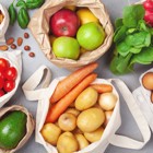 Fruits and vegetables on a table