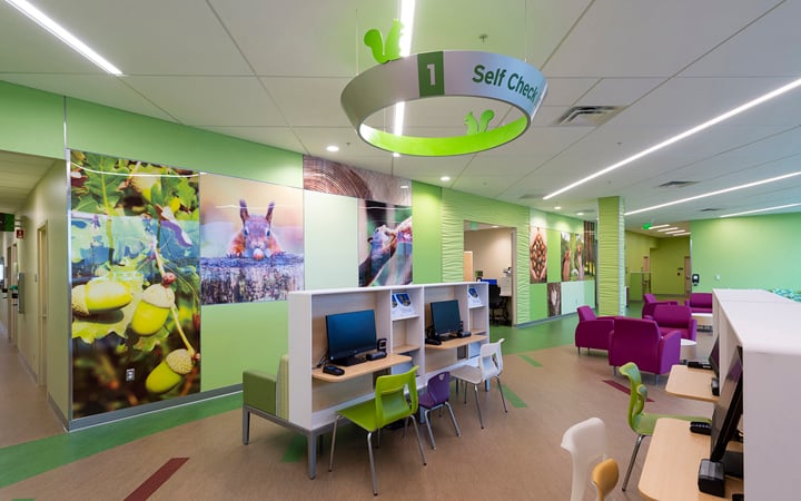 North Campus first floor clinic waiting area